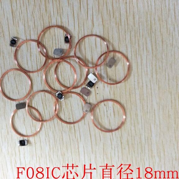 18 Mm Diameter ISO14443A F08 Spoel En Chip F1108 Cob En Antenne 10 Stks/partij