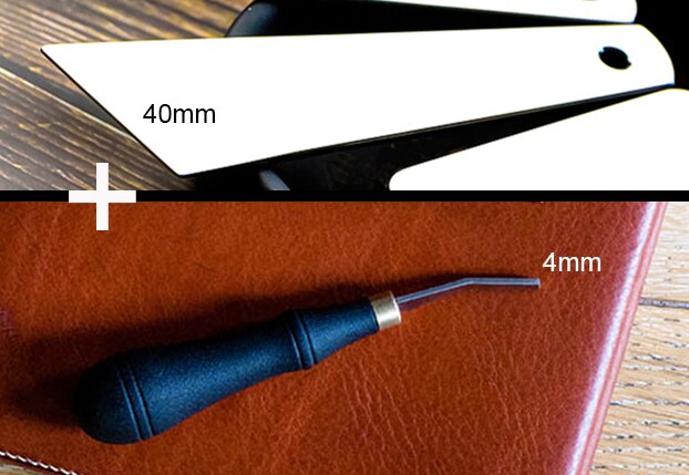 Pro detail rougher file tool and stainless steel spatula for leather craft: 4mm-40mm