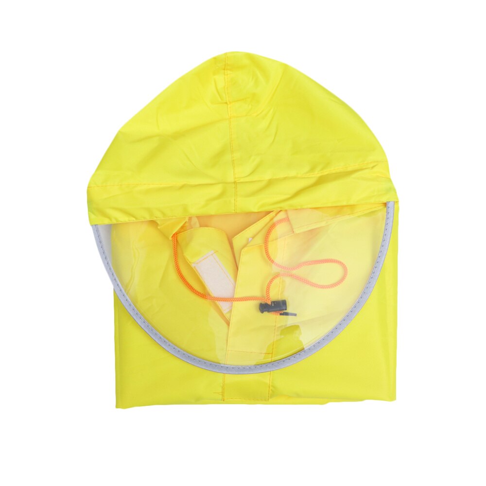 Mens Womens Fietsen Fiets Regenjas Rain Cape Poncho Hooded Winddicht Regen Jas Scootmobiel Cover (Marineblauw): Yellow