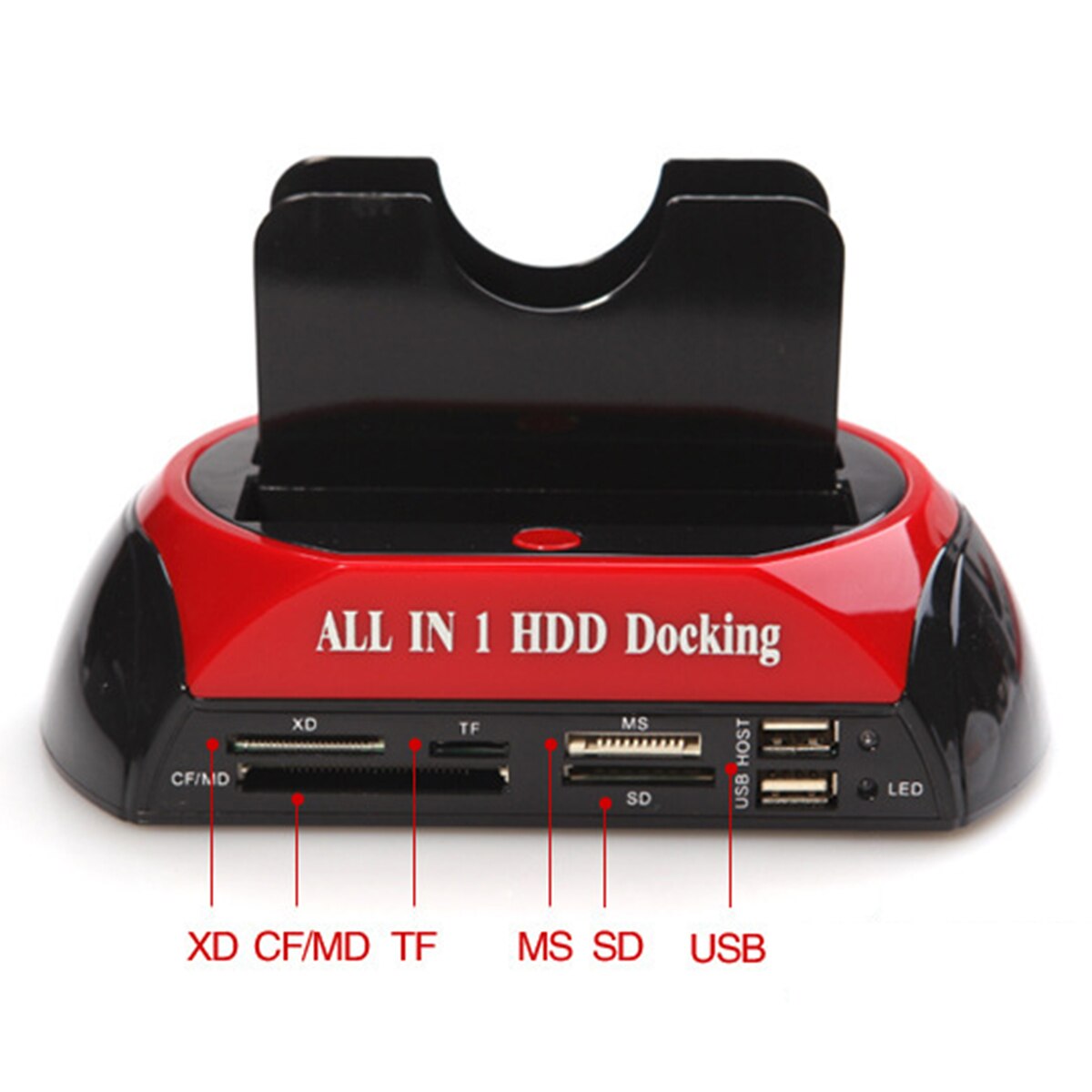 USB 2.0 HDD Docking Station Card Reader 2.5inch 3.5inch HDD Dual Hard Drive IDE/SATA Hub Card Reader