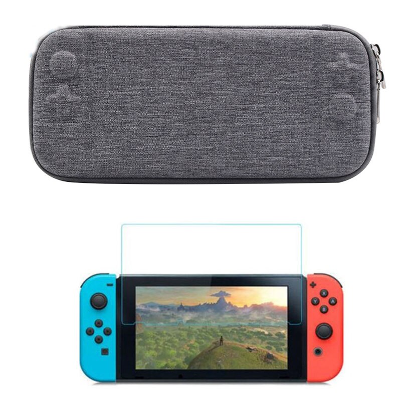 Bolsa dura de almacenamiento con de concha para Nintendo Switch, bolso de viaje, funda protectora para consola de Switch NS, color gris