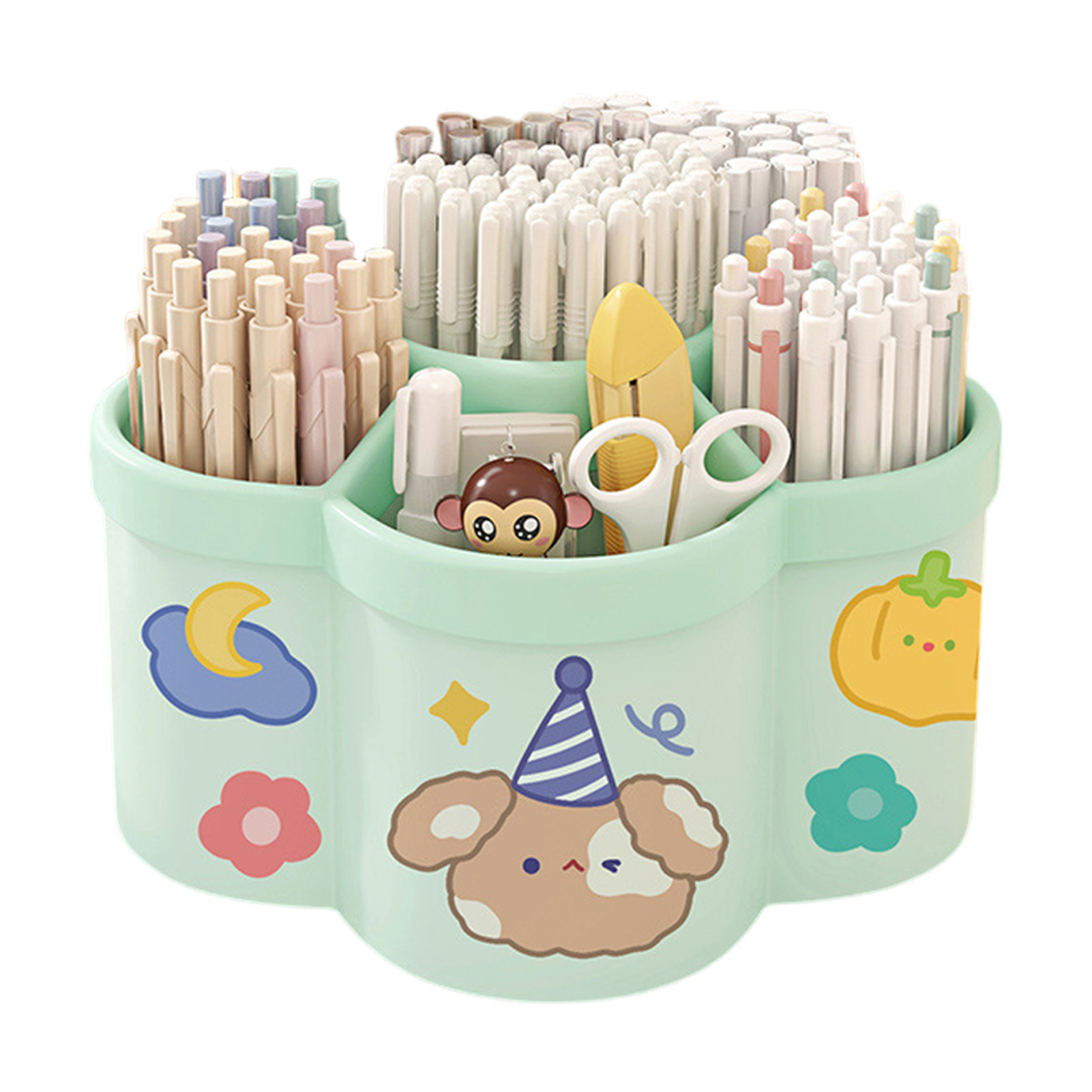 Roterende bureau-organizer met compartimenten Pen- en potloodhouder met grote capaciteit Multifunctionele kantoordoos Kantoorbenodigdheden: plum