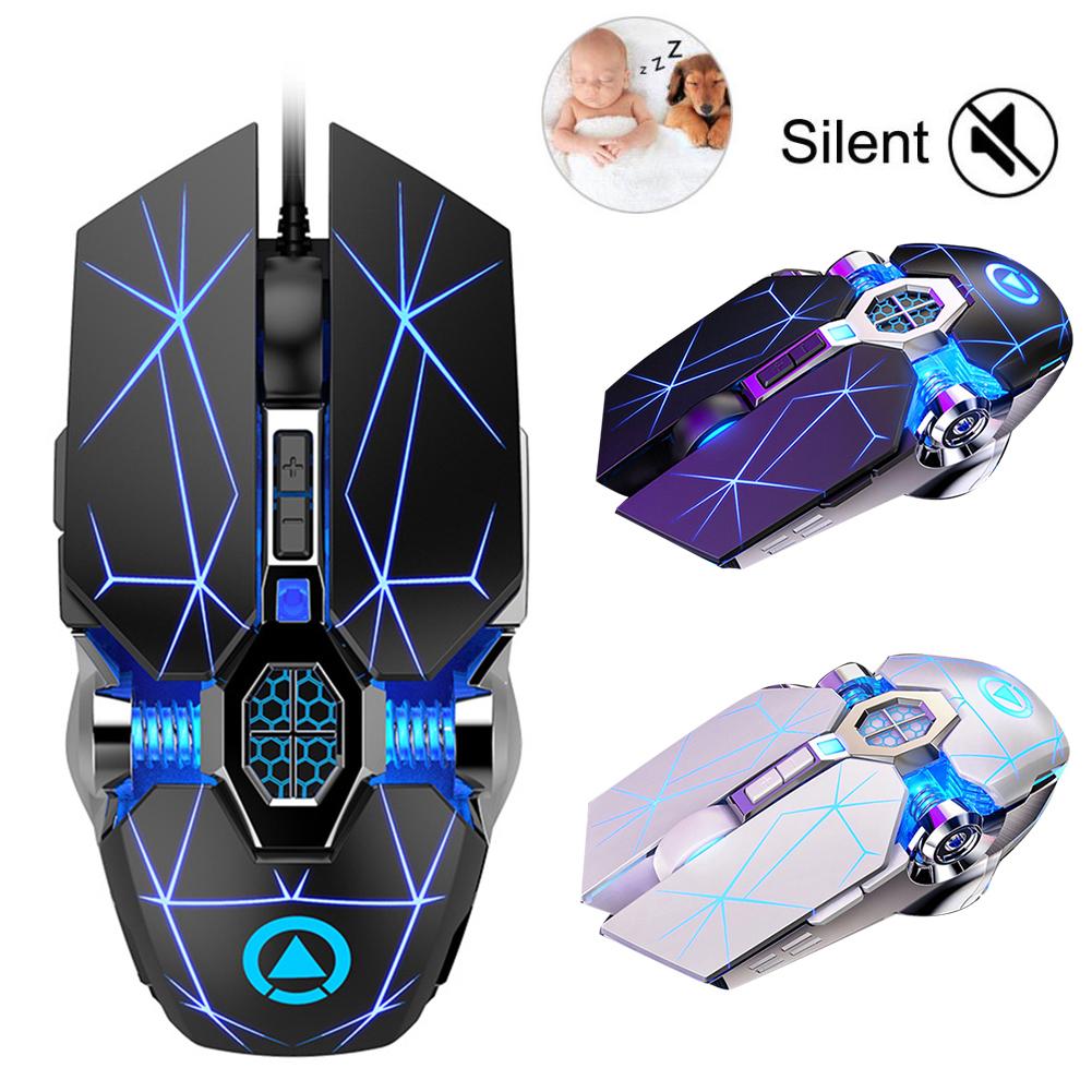 Gaming Mouse Ricaricabile Senza Fili Del Mouse Silenzioso Retroilluminato A LED 2.4G USB 1600DPI Optical Mouse Ergonomico Gamer Desktop Per PC del computer portatile
