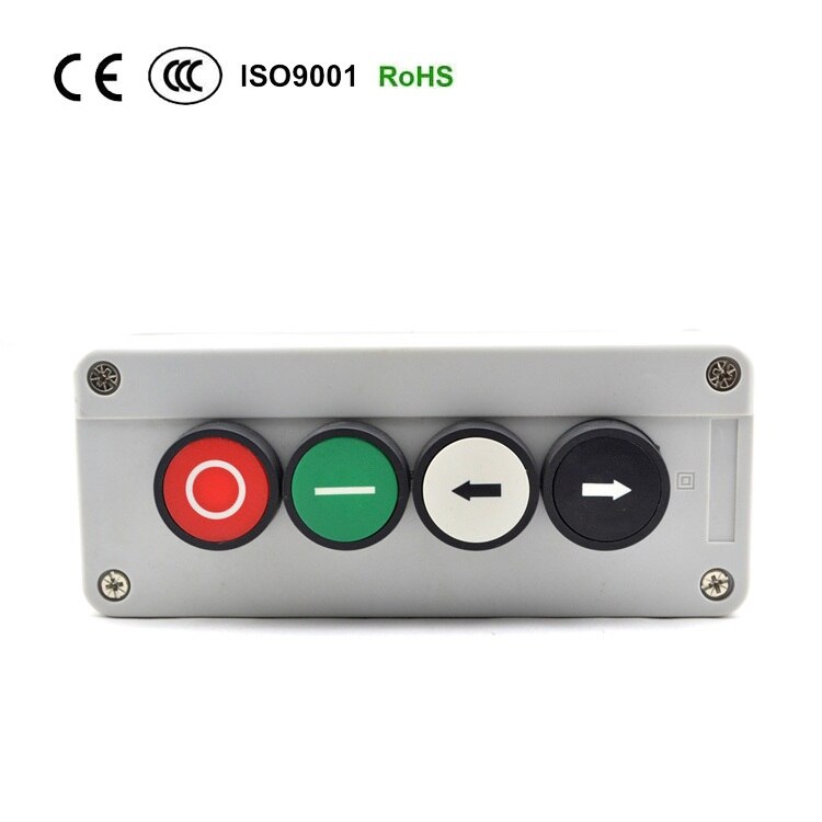 4 line press side button stop start electric exit release push button station for automatic barrier gate door opener motor