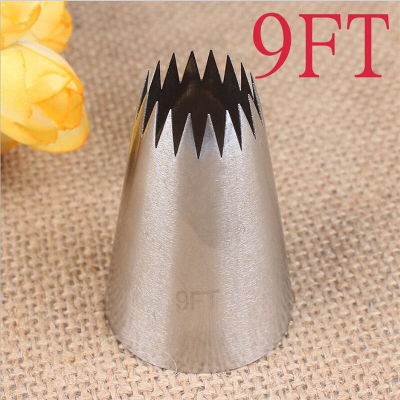 # 9FT Grote Size Cake Decorating Pastry Piping Nozzle Icing Tips Bakvormen Keuken Cookie Gereedschap Rvs Fondant Cake Tool