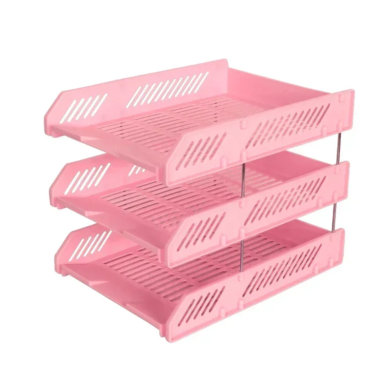 3-stufiger stapelbarer Schreibtisch-Organizer, Papier-Brieftablett, ordentliches Dokumentenregal für den Schreibtisch, Aufbewahrungszubehör für das Büro