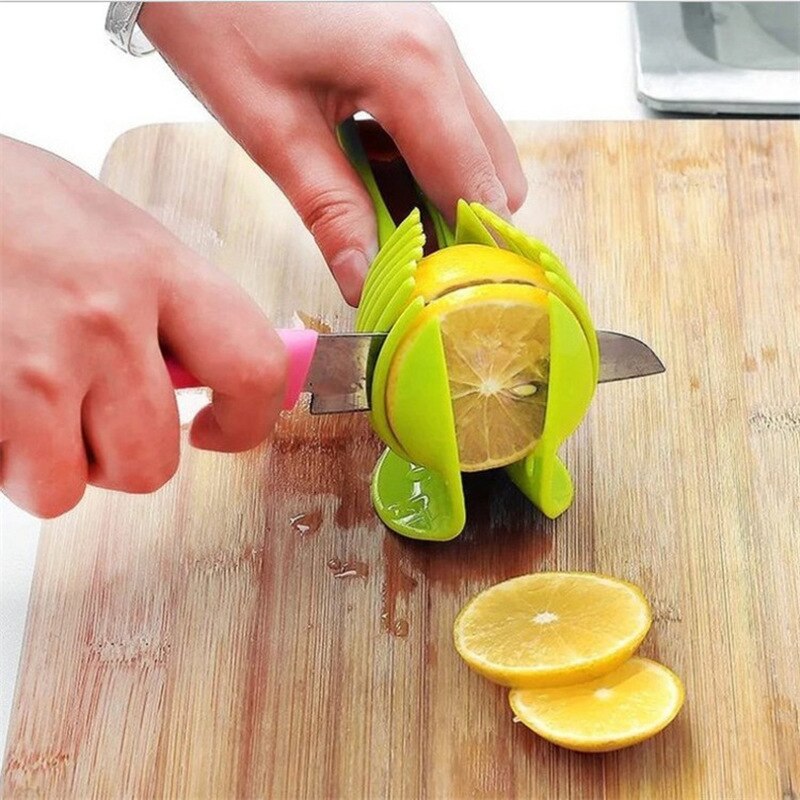 Plastic Aardappel Snijmachine Tomaat Fruit Cutter Chilli Cutter Ui Shredders Citroen Snijden Houder Koken Gereedschap Keuken Accessoires