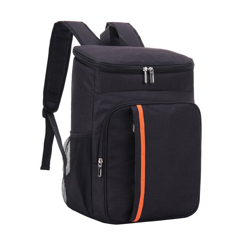 Large Capacity Picnic Warm Insulated Bag Leak Proof Lunch Backpack Thermal Outdoor Picnic Bag Picnic Food Beverage Storage Bag: black