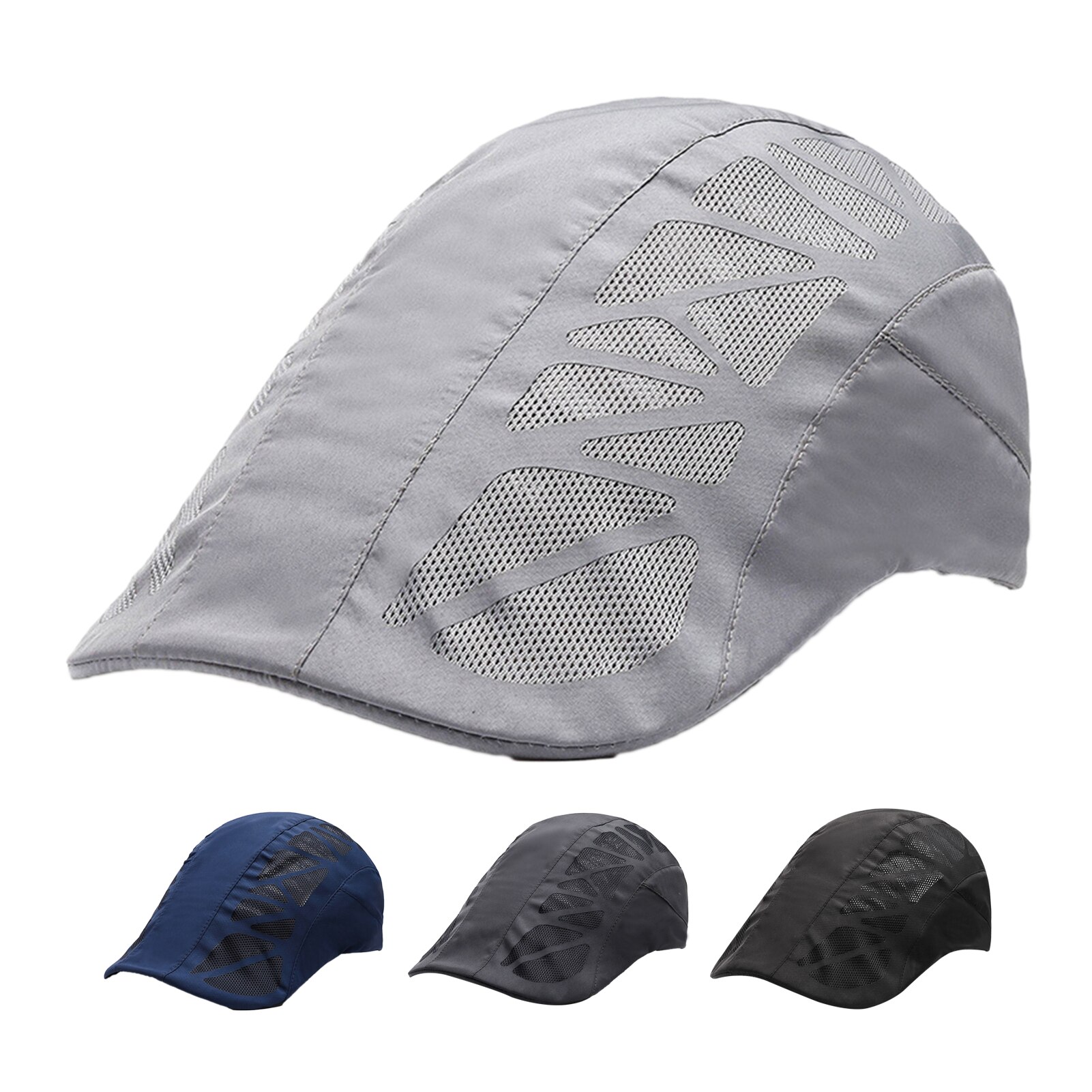 Mannen Baret Caps Mode Effen Kleur Toevallige Zomer Herfst Mesh Ademend Anti Zon Baret Outdoor Vissen Hoed Cap Ademend hoeden