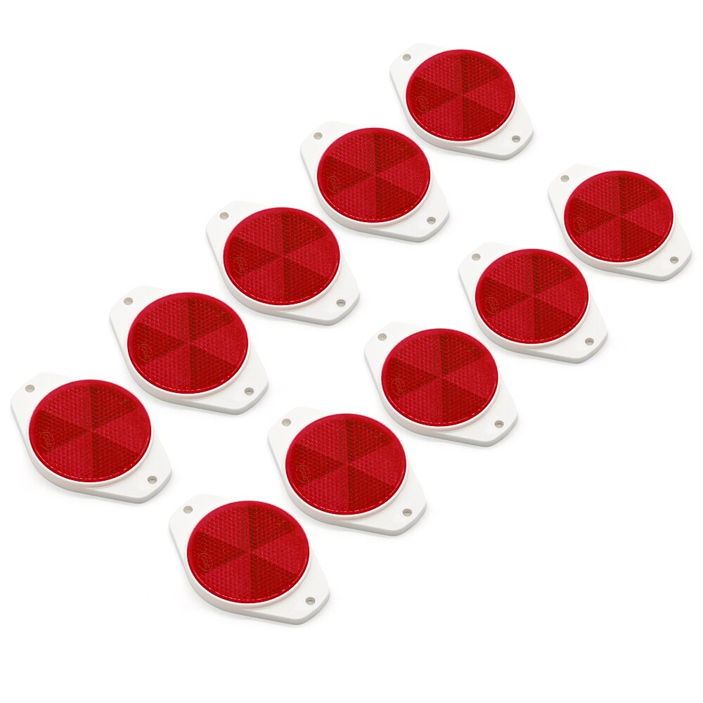 AOHEWEI Round Rear Reflectors Strips Screw Reflective Fix on Gate Fence for Truck Lorry Trailer Trailer Safety Driving Warning