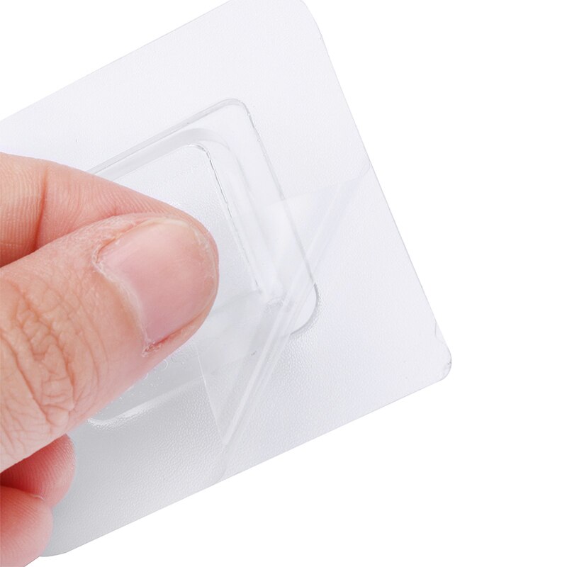 10 paires Transparent Double face adhésif crochets mur porte métal fort adhésif crochets pour la vie à la maison suspendus accessoire