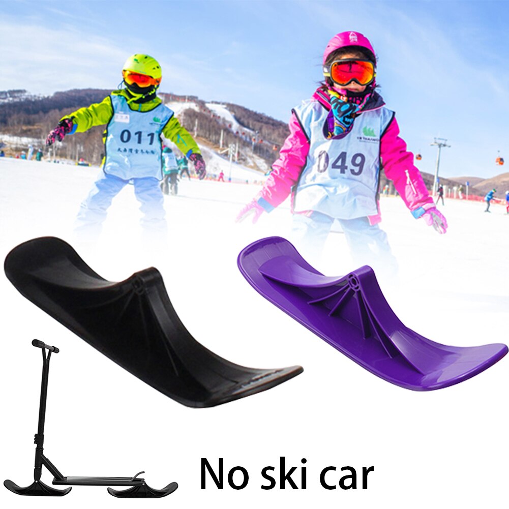 2pcs Replacement Black Universal Sled Ski Board Practical Durable With Attachment Scooter Parts Outdoor Sports 2 In 1 Winter