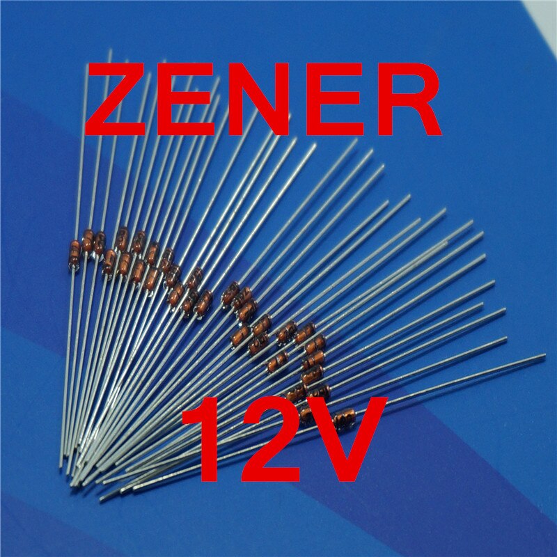(500 stks/partij) 12 V 1/2 W Zenerdiode, 0.5 Watt, DO-35 Pakket.