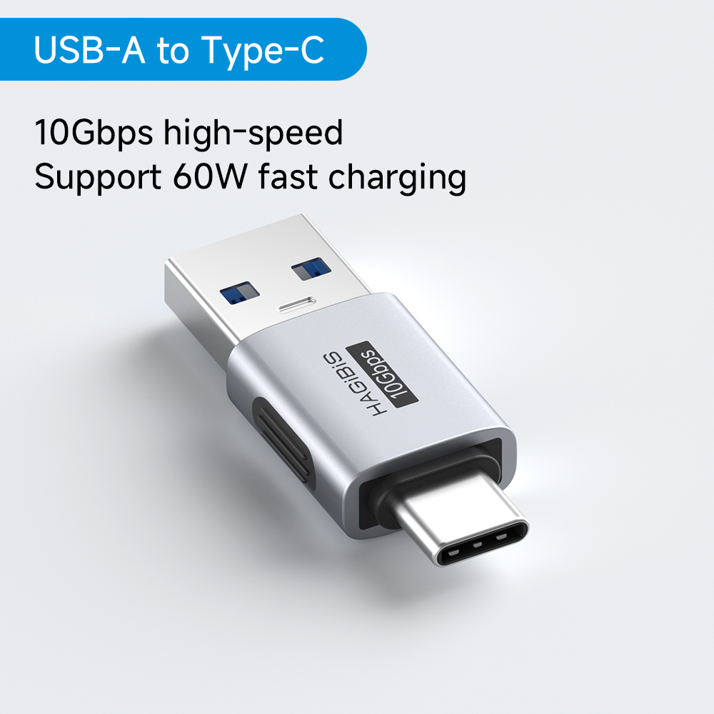 Hagibis USB to Type C OTG Adapter 10Gbps High-Speed Data Transfer USB C Male to A Female For Macbook Pro iPhone 17 iPad Tablet: Orange