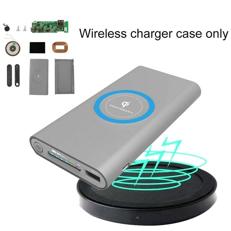 DIY Wireless Chager Power Bank Case Unassembled Solar Kit Case Polymer For 126090 Bank Power (Not Included) Batteries X5Y3
