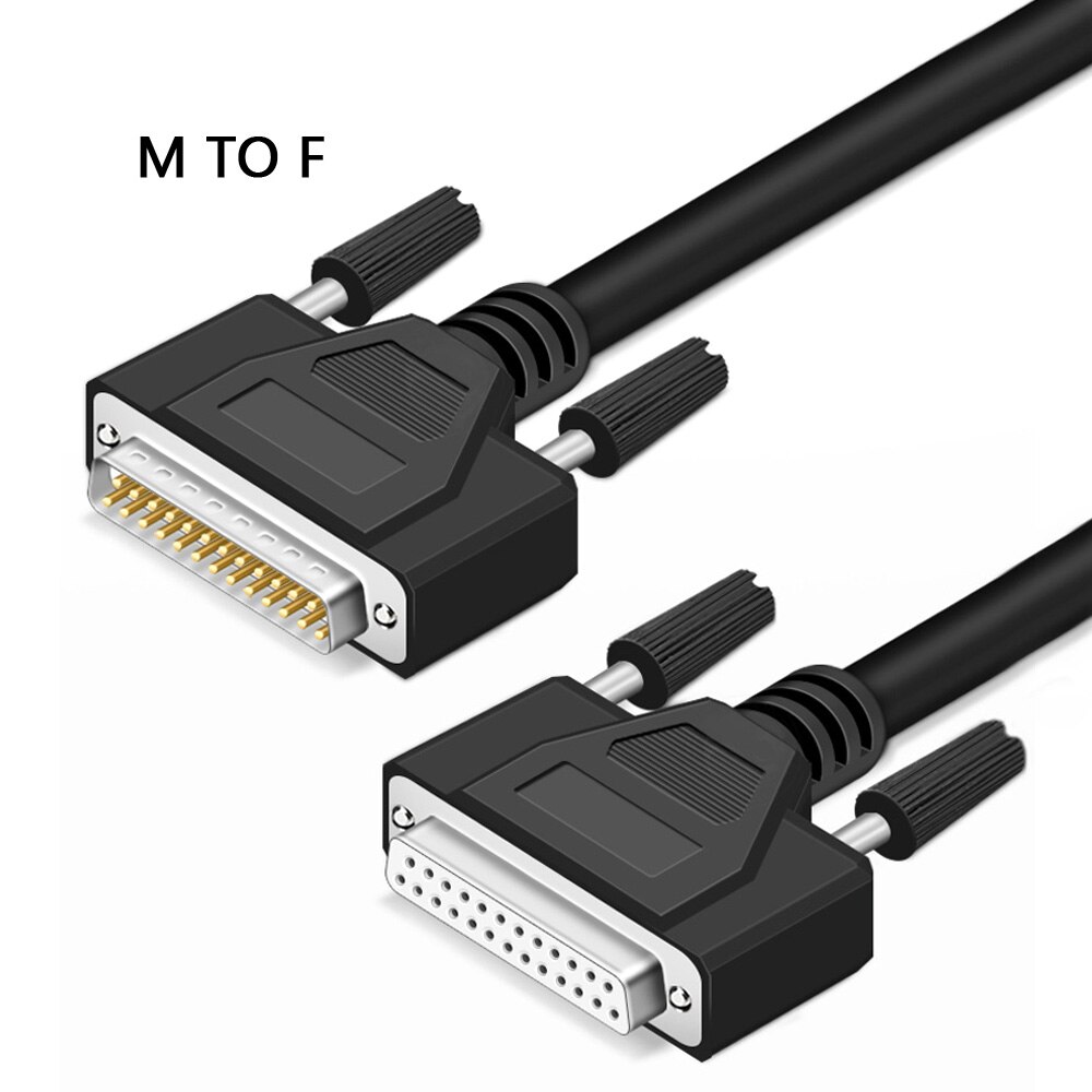 MOWU 25 Pin DB25 Parallel 25-Pin Male To Male Male To Female Female To Female LPT Printer Cable Connector 1.5M 3M: Balck male to female / 3m