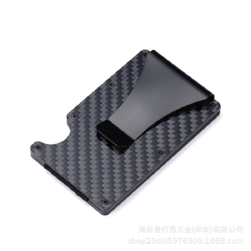 Minimalistische Portemonnee Rfid Blocking Voor Mannen Carbon Fiber Wallet Credit Kaarthouder