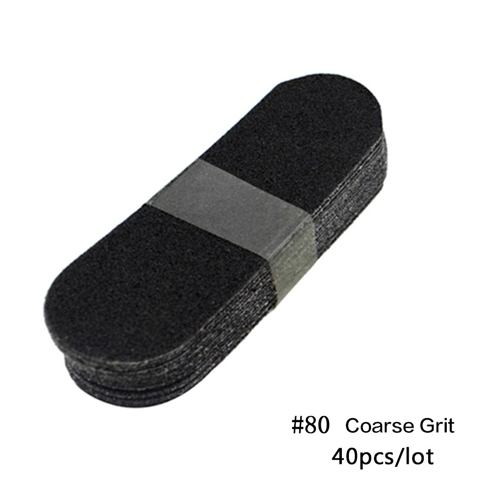 Stainless Dead Skin Pedicure Foot-Rasp File Replace Sanding-Cloth Files For Pedicure Feet-Care Remover Metal-Handle Fedicure: 80 grit 40pcs