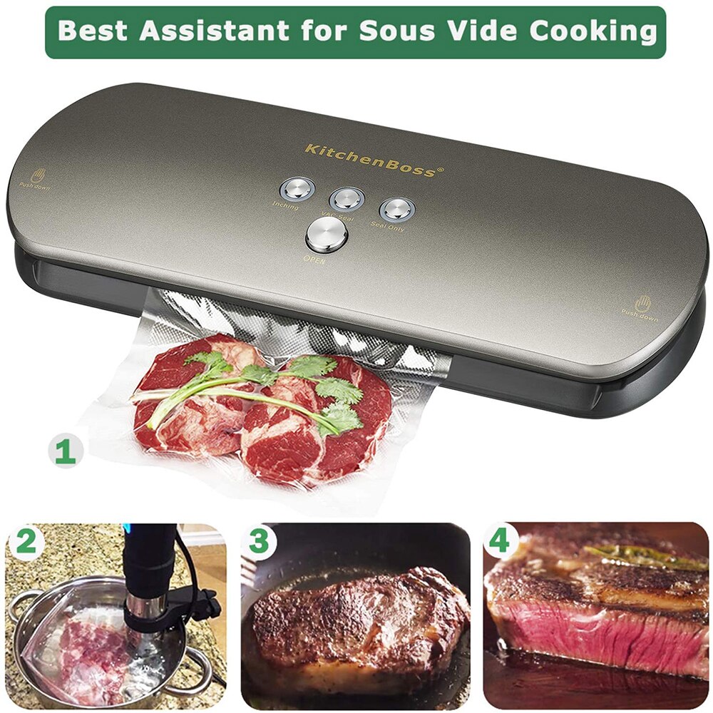 Vacuum Sealer Rolls Bag，15 and 20 x 500cm 6rolls Food vacuum Saver Bag Rolls with Cutter Box ，Sous Vide Roll Bag