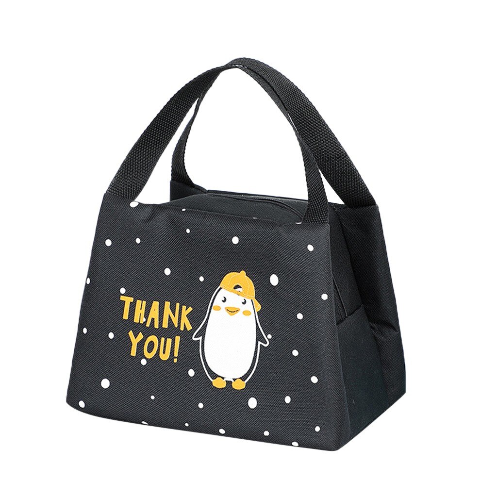 1Pcs Patroon Cooler Lunchbox Draagbare Geïsoleerde Canvas Lunch Tas Thermische Voedsel Picknick Reizen Handig Lunch Tassen Voor Vrouwen: B