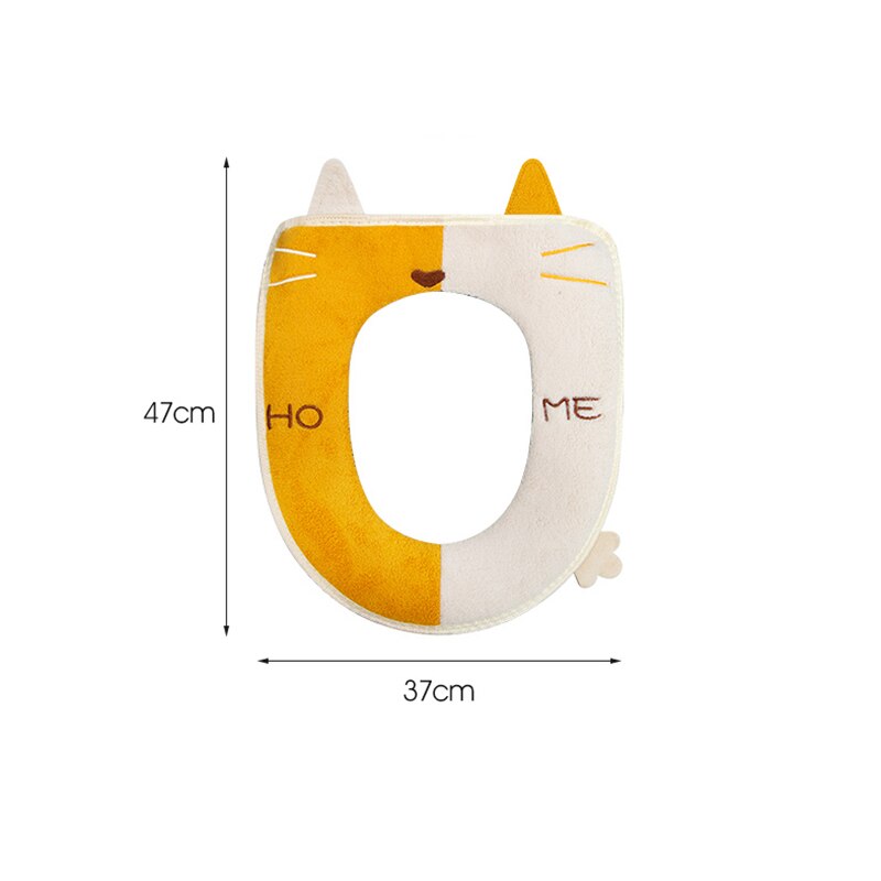 Winter Warm Toilet Seat Cover Met Handvat Universele Wc Kussen Dikker Pluche Toiletbril Ring Mat Badkamer Aceesories