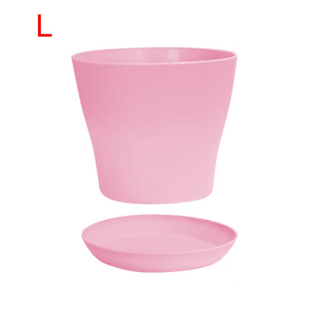 8PCS Plastic Planter Flower Plant Pots Gardening Containers: MULTI