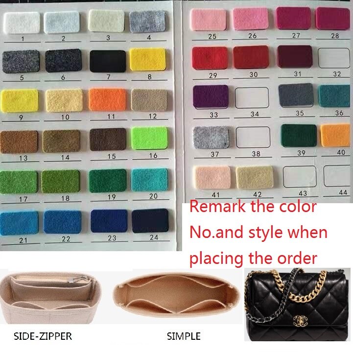Für 19 Klappe tasche Handtasche Filz Tuch Legen Tasche Organizer machen-hoch Handtasche Organizer Reise Innere Geldbörse Tragbare Kosmetik Taschen: max36 Verknüpfung