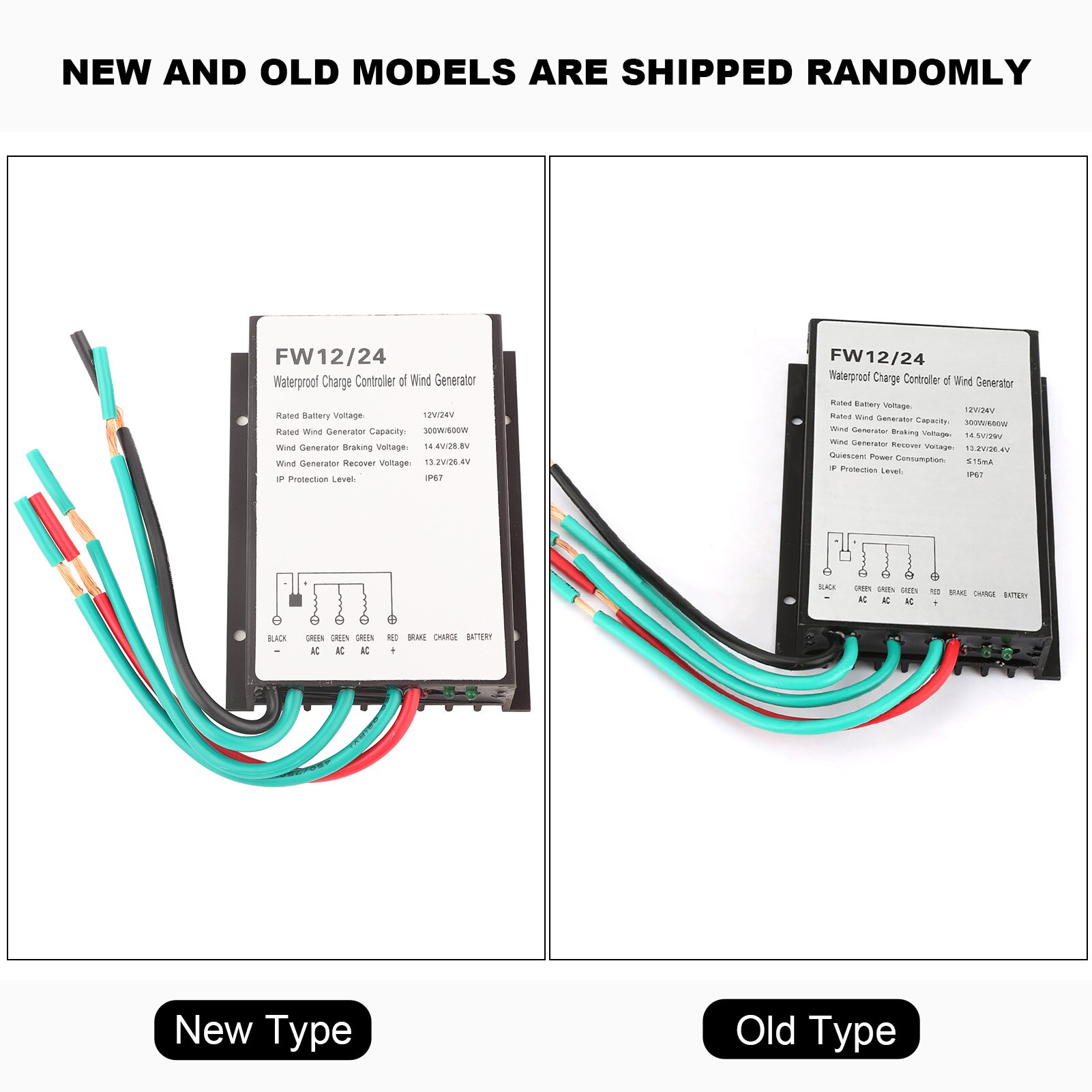 Waterproof Wind Generator Charge Controller Regulator FW12/24