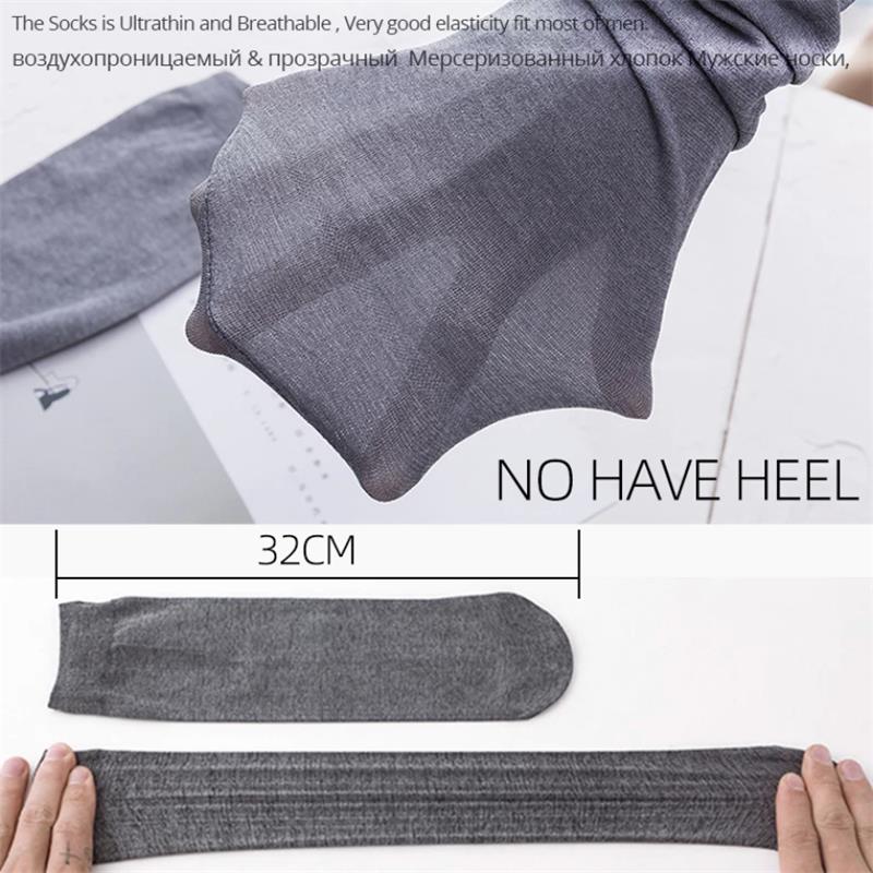 20Pairs/Mannen Zijden Sokken Business Casual Mannen Lange Sokken Zomer Dunne Transparante Ultra-dunne Mannen Sokken