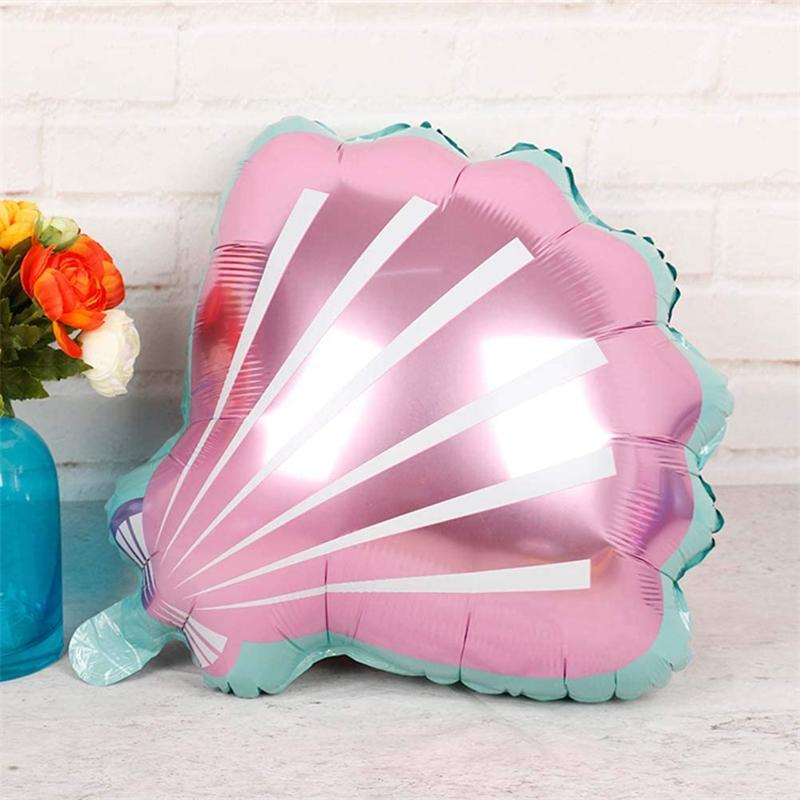 5/10pcs Coquillages Ballon D&#39;hélium Feuille Océan Sirène Thème Pour Bébé Douche Anniversaire Mariage Hawaii Fête De Plage D&#39;été Fournisseurs