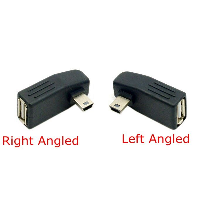 Mini USB Angled Connector Mini USB B 5Pin Male naar USB2.0 EEN Vrouwelijke Schuine 90 graden OTG Host adapter