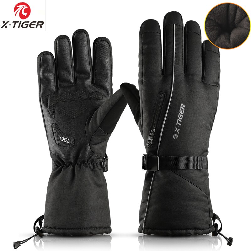 Phmax luvas de esqui dos homens inverno à prova de vento luvas de snowboard feminino lã térmica mais quente luvas de patinação tela sensível ao toque à prova dwaterproof água: XM-ZPST-20801 / M