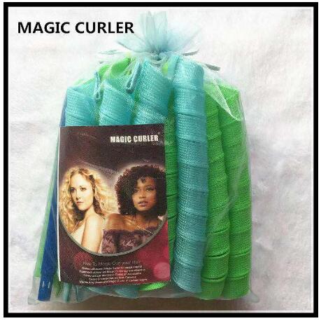 Bricolage 55cm Long bigoudis 40 pièces/ensemble rouleau magique bigoudi magique bigoudis spirale boucles Kit de coiffure
