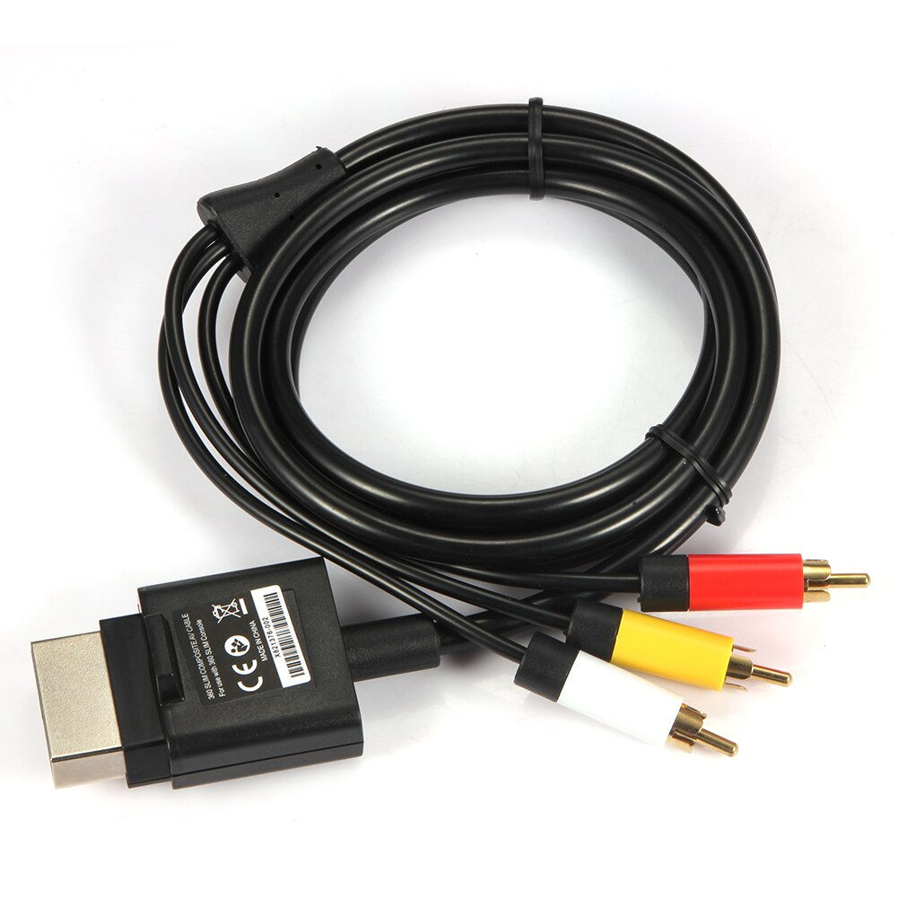 6 FT/1.8m Composito Audio Video Cavo AV 3 RCA HD TV Video Composito Cavo Ottico Cavo per xbox 360 Slim GamePad