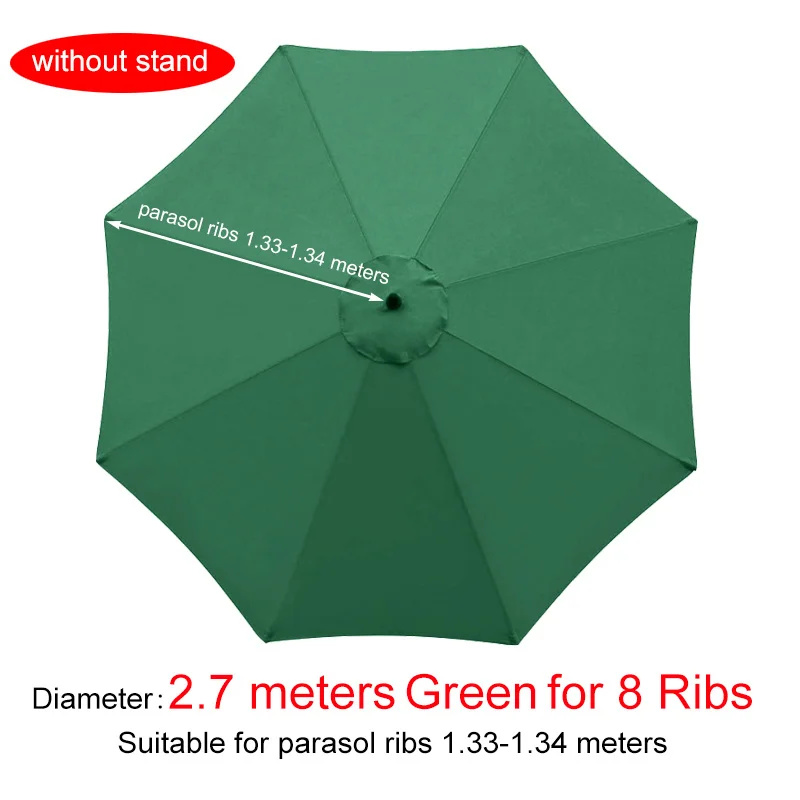 Parasol étanche anti-UV, gril de subdivision sans support, jardin extérieur, couverture de parapluie, parasol, 2/2 m, 7 m, 3m: Bleu