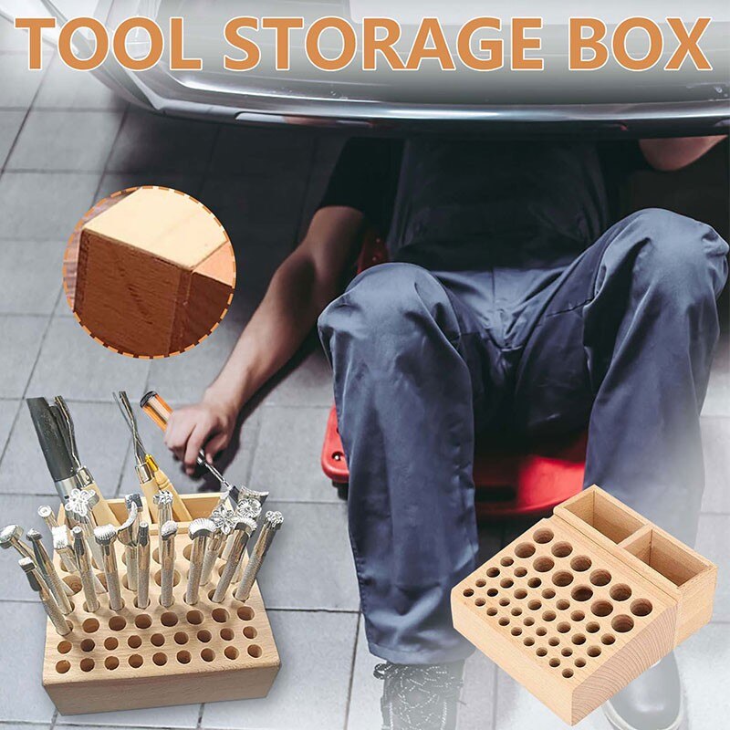 Leather Tool Storage Shelf Box Holder Organizer Leathercraft Rack Stand Wooden Leather Craft Rack Holder