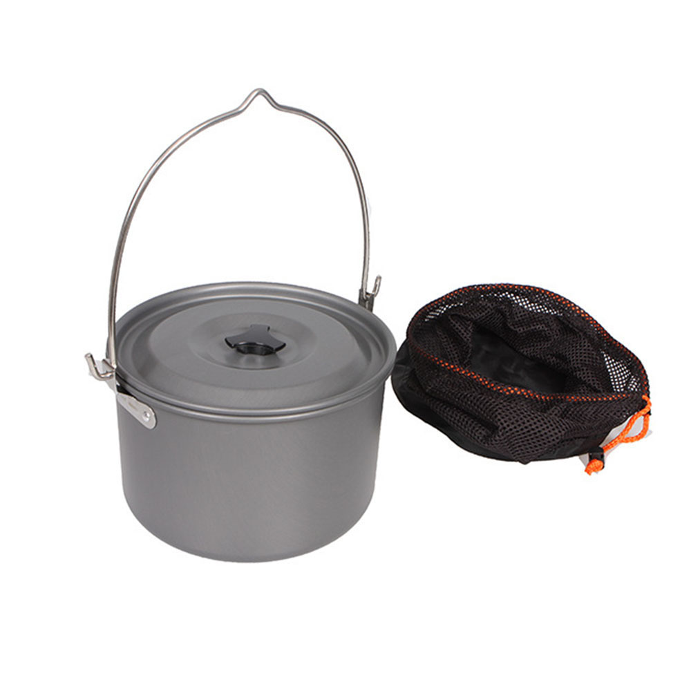 4,2 L Camping Hängen Topf Ultraleicht draussen Einzigen Topf Aluminium legierung Camping Ausrügestochen Werkzeuge Picknick Wandern Kochgeschirr Utensilien