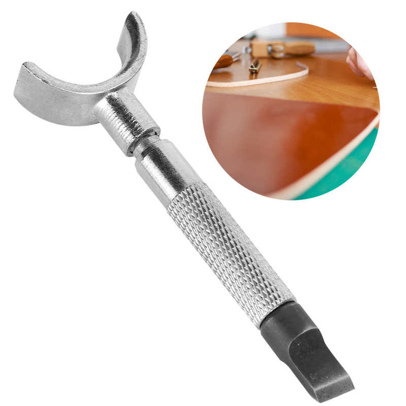 Leather Rotating Knife Tool Steel U-Shaped Leather Knife Adjustable Carving Cutter Crafts Handwork Tool