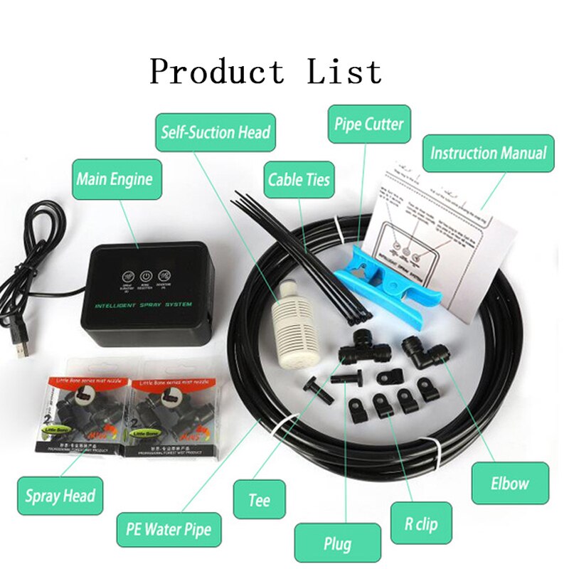 Intelligent Automatic Watering System For Garden Spray Irrigation System Timed Aquarium Spray Landscaping Irrigation Equipment: Yellow