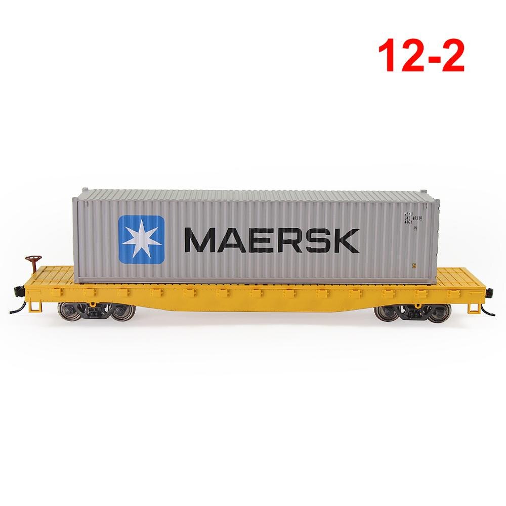 Carro plano de 5 pies con contenedor de 40 pies con plataforma 1:87: 12-2
