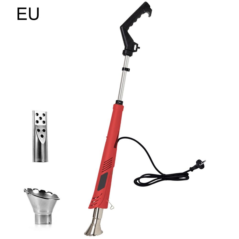Trådløs plæneklipper håndholdt hækbusk us/eu stik havetrimmer elektrisk multifunktionsplæneklipper med forlængerhåndtag: Blå