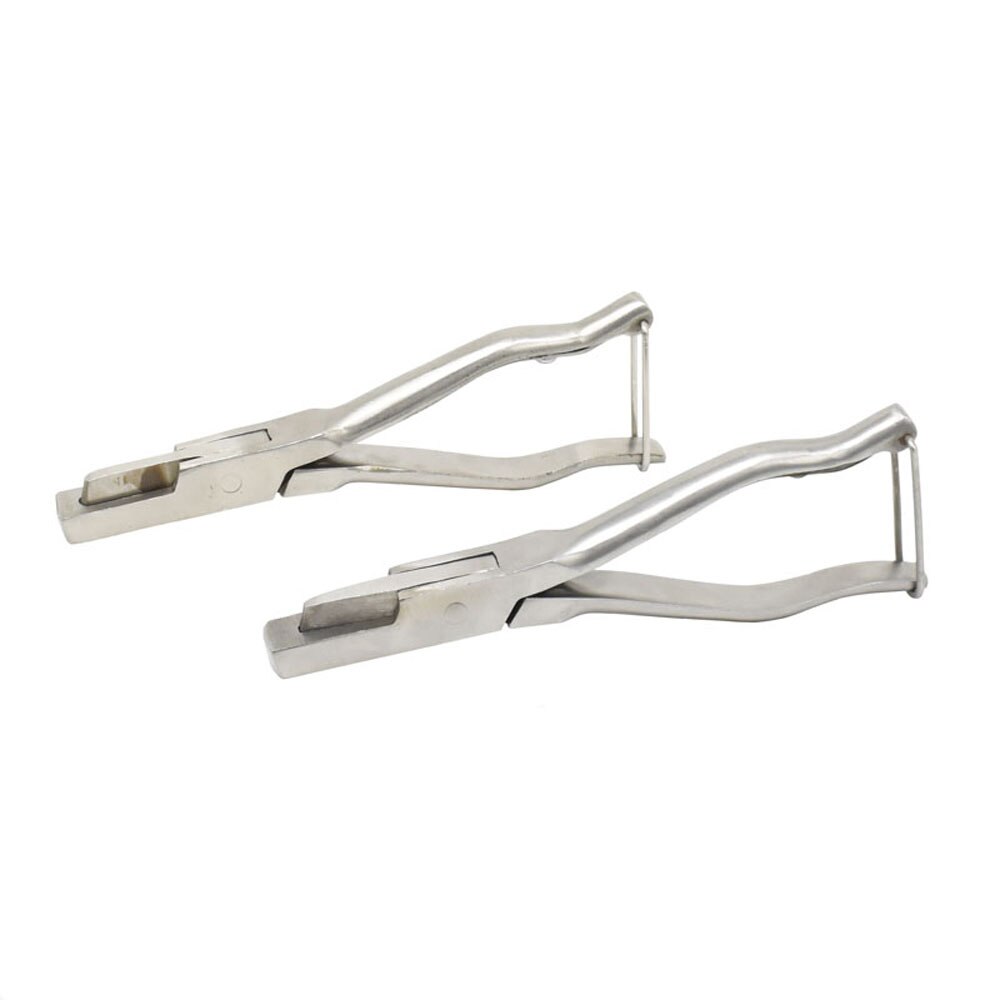 1 Pcs Rvs U-Vormige En V-Vormige Oor Tang Tang Ontbrekende Varken Oormerk Tang Varken apparatuur Boerderij Dieren