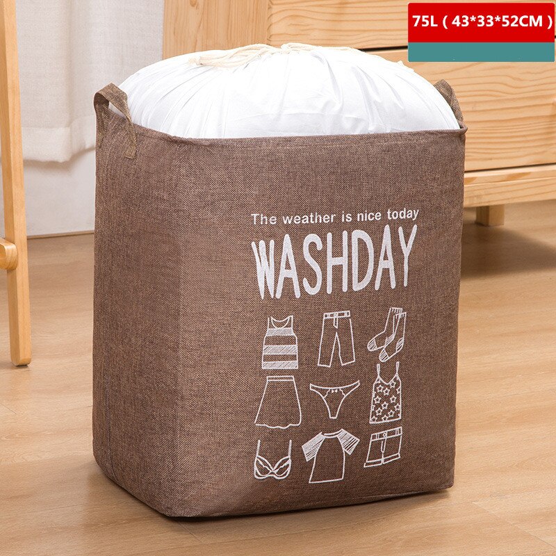 Quilt Opbergtas Stijl Katoen Linnen Kleding Deken Opbergtas Opvouwbare Kleding Organizer Thuis Opbergtas: 4