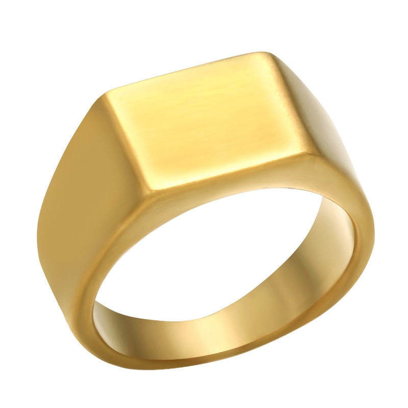 316L Edelstahl Ring Top Qquality Hhigh Poliert Männer der Gold Ring Solide Ritter Hochzeit Hochzeit Schmuck