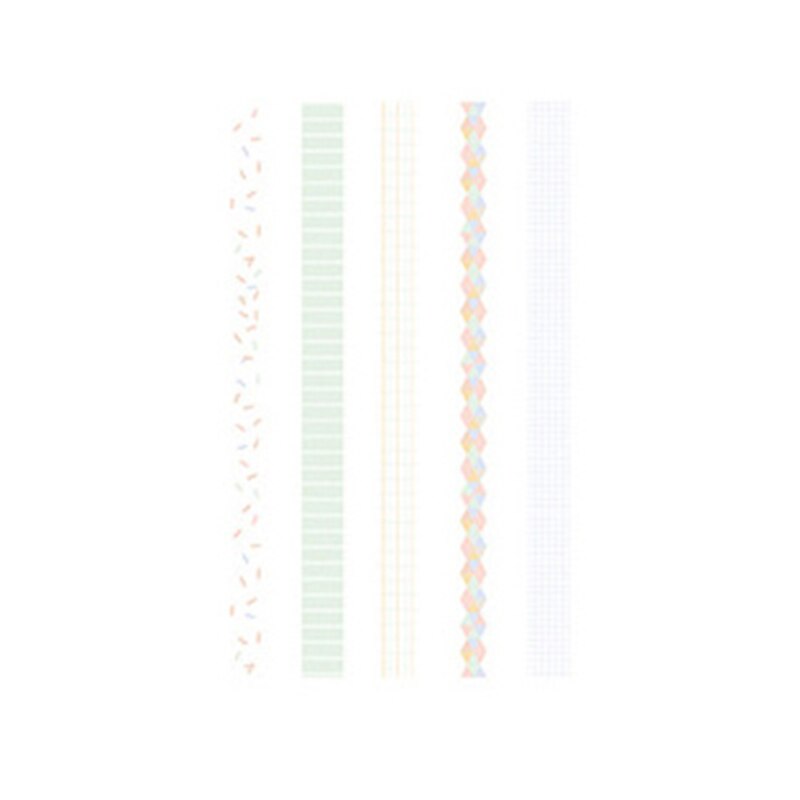 5 pcs/pack Striped/Grid/Flowers Basic Solid Color paper Washi Tape Adhesive Tape DIY Scrapbooking Sticker Label Masking Tape: 08