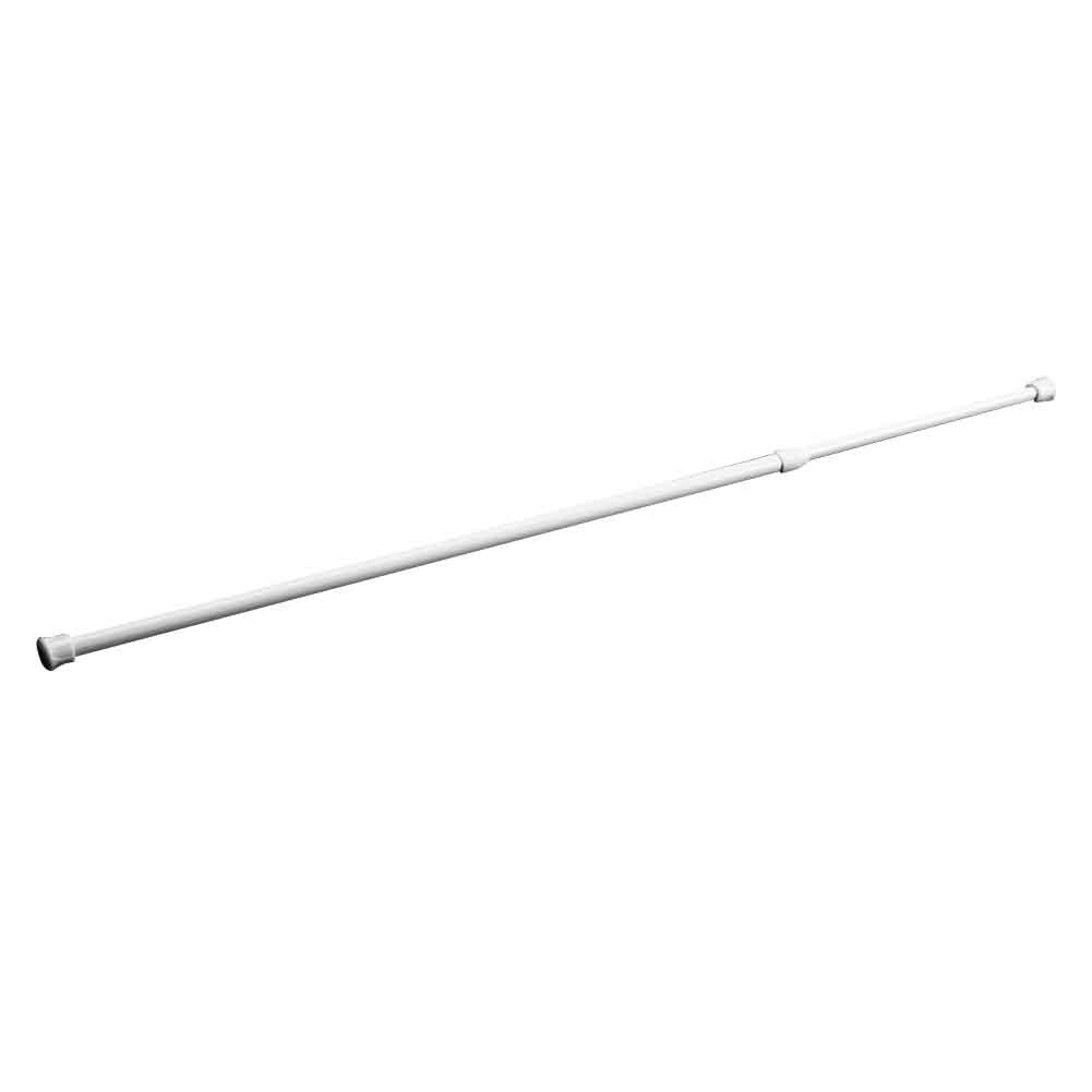 Barra de cortina de ducha redonda de , poste telescópico de tensión extensible de gasa ajustable, 55-90cm