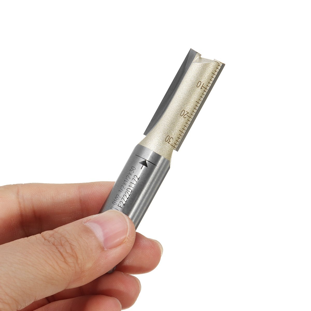 1 Stuk 1/2 Inch Schacht Dubbele Fluit Straight Router Bit Cutter Cnc Carbide Houtbewerking Snijgereedschap
