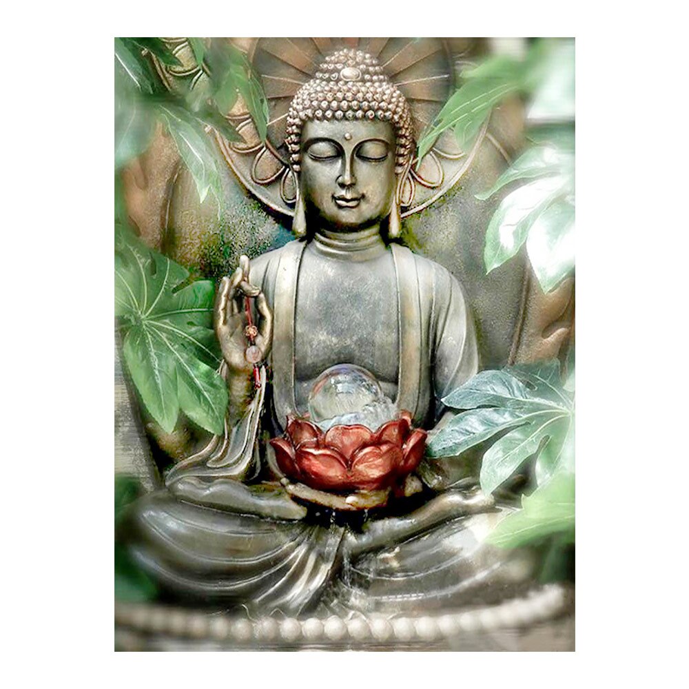 Estatua de Buda retrato para pintar con diamantes religión redonda completa taladro nuveaute DIY5D mosaico bordado punto de cruz decoración para el hogar