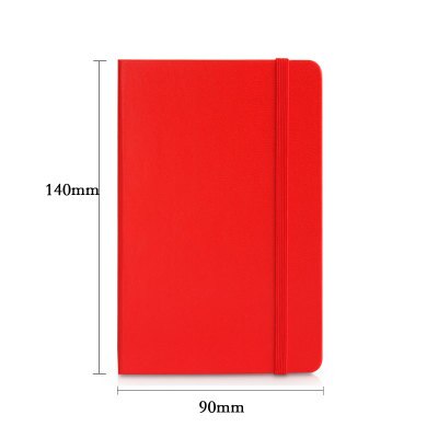 stationery pocket notebook small pocket notebook notepad mini portable notebook daily memos PU cover copybook: Red