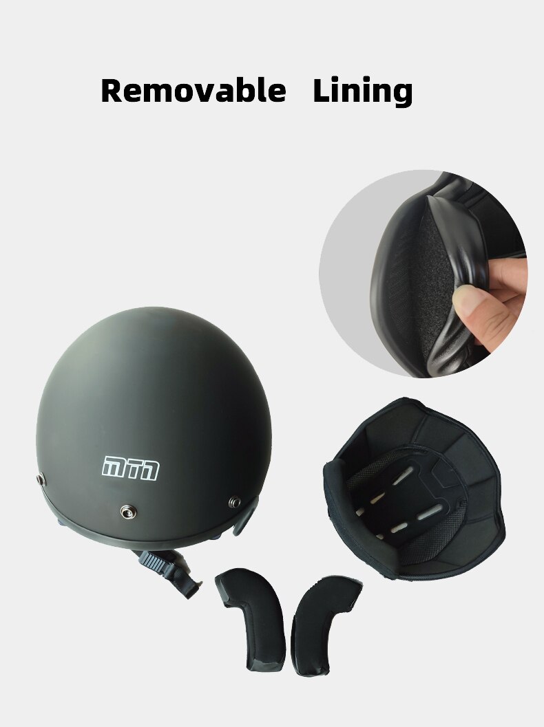 Motorhelm Open Gezicht Cafe Racer Retro Vintage Scooter Casco Casque Motor Capacete De Moto Fabriek Direct Verkoop